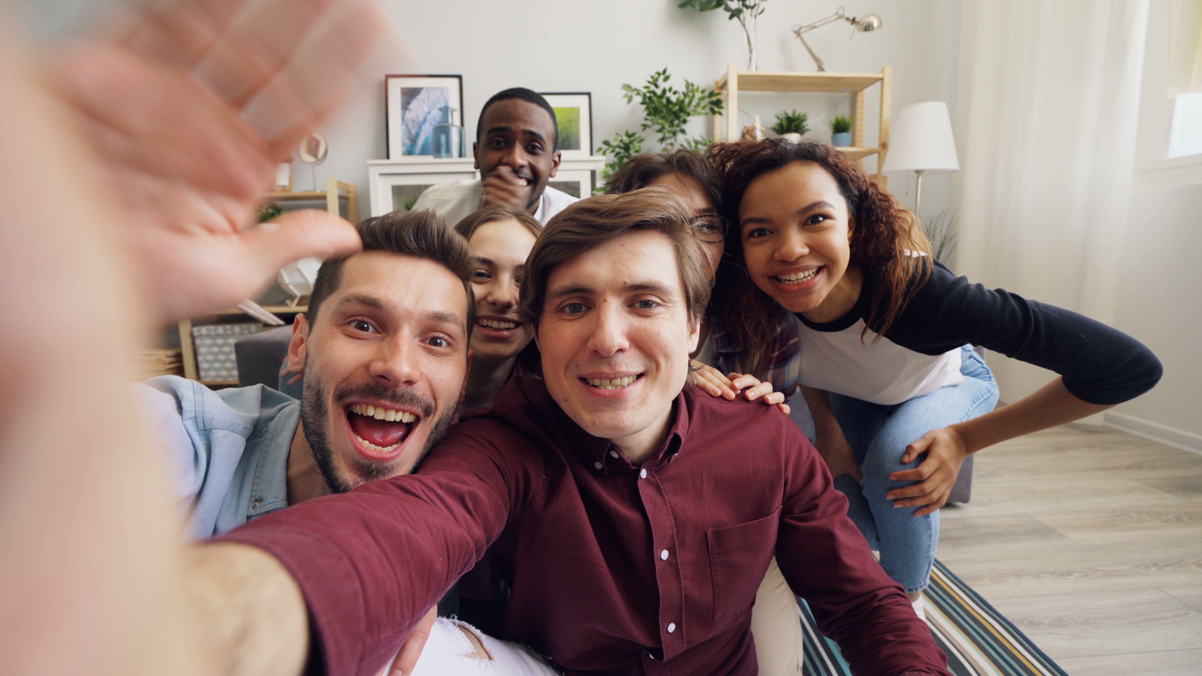 A smiling group of WebWave Community users taking a selfie