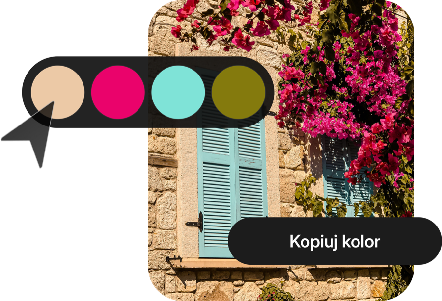 Copying colors from a photo in WebWave